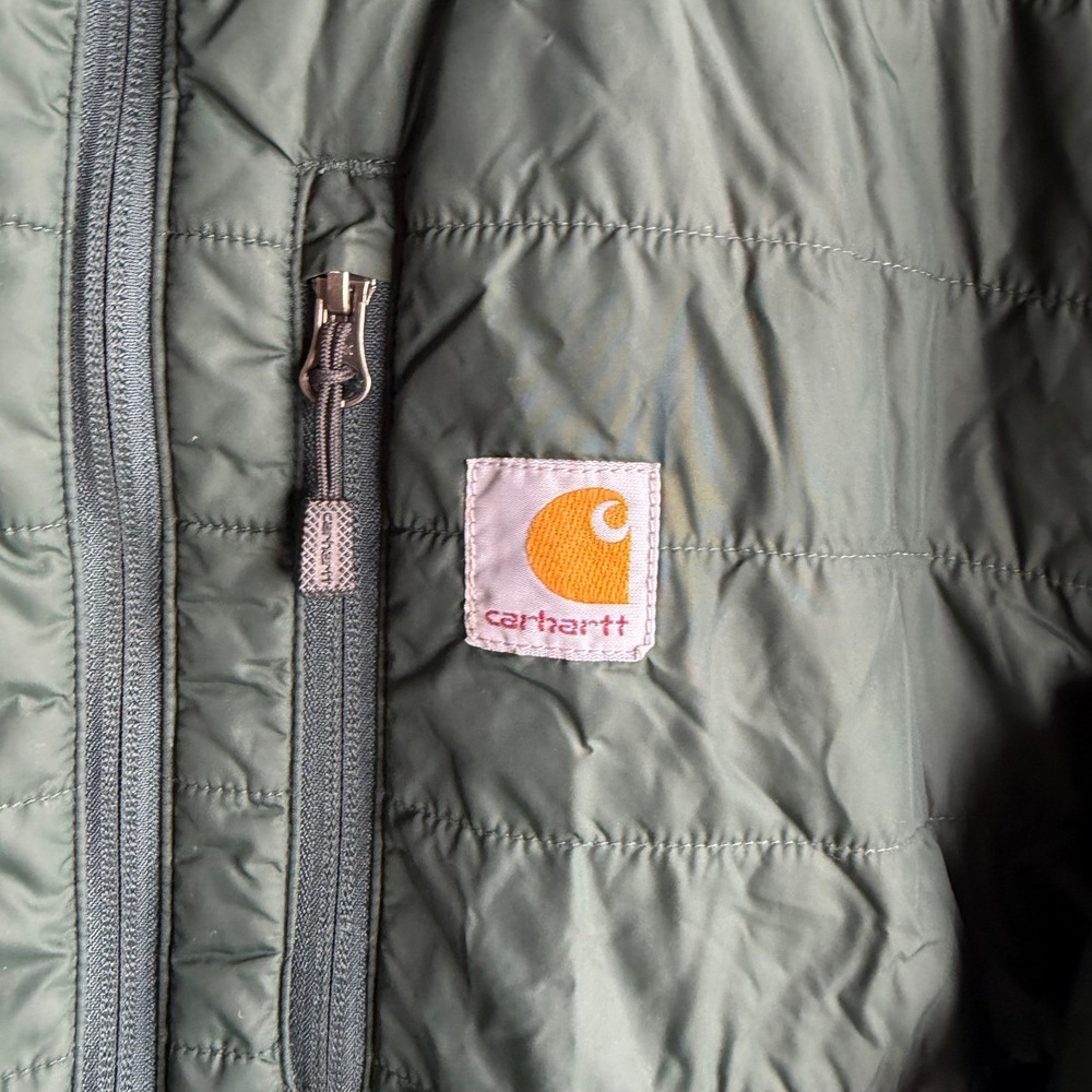 Carhartt Gilliam Jacket Mens XL Green Quilted Puffer Rain Defender 102208 - Picture 4 of 13